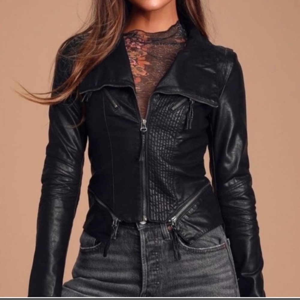 Lulus Vegan Leather Jacket - Up on a Tuesday